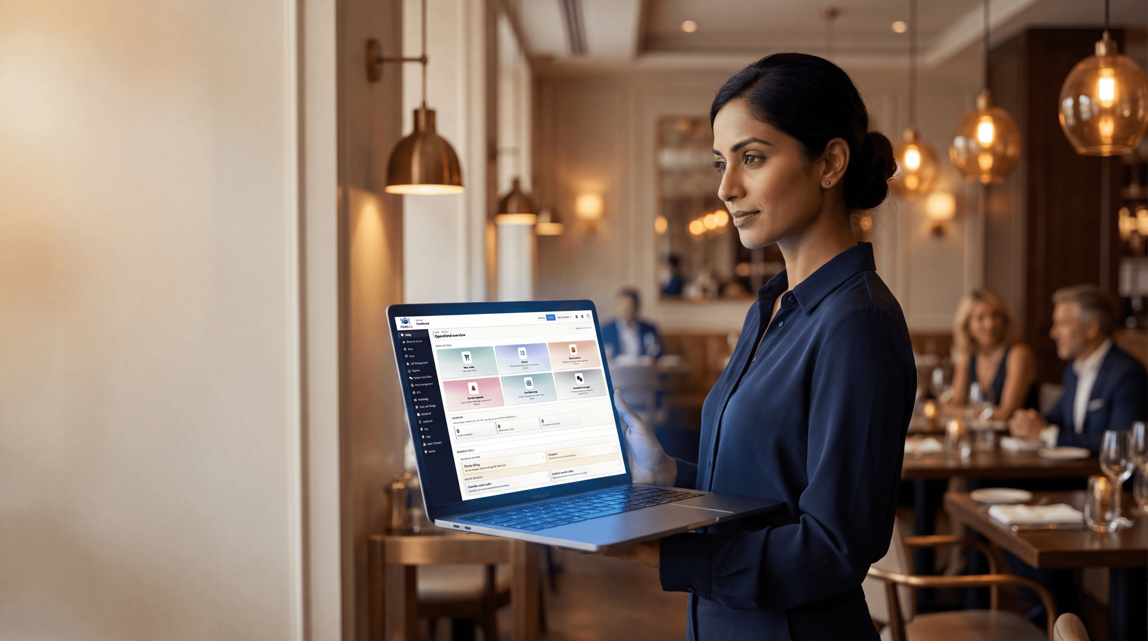 Restaurant mit digitalem Service: Robexa bündelt QR-Bestellung, KDS, POS und Service in einer Gastronomie-Software.