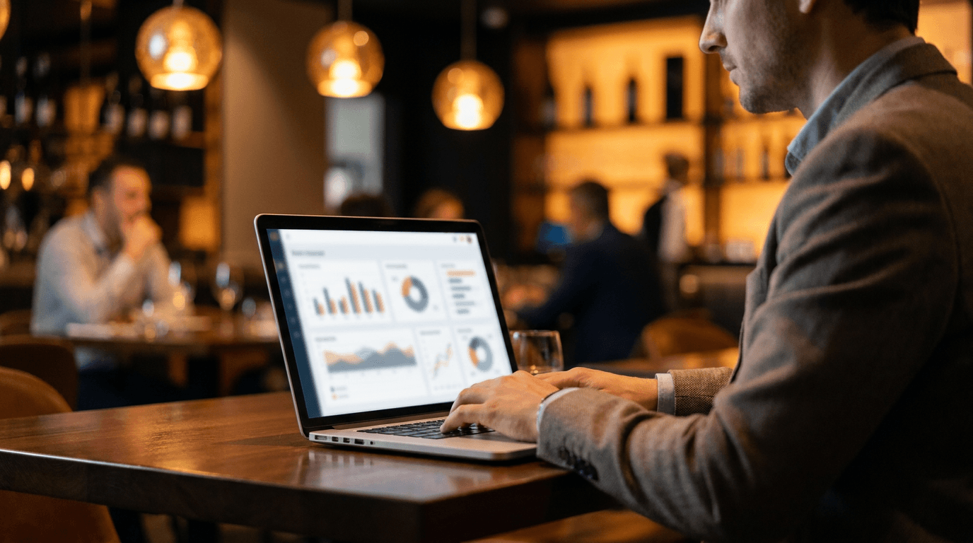 Robexa Team richtet Restaurantdaten im Management-System ein