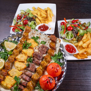 kabab mix platter for 2 people